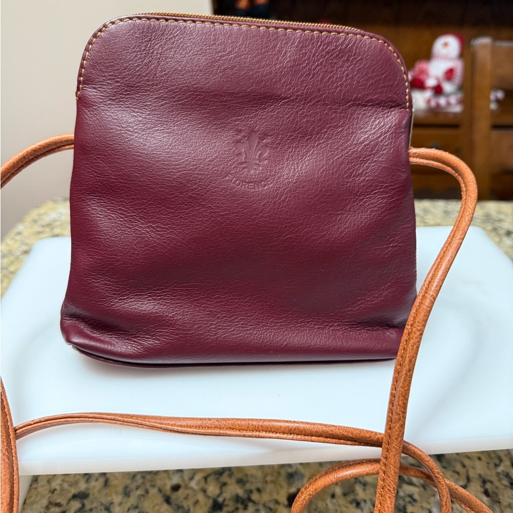 Florence Italy Leather Crossbody Bag